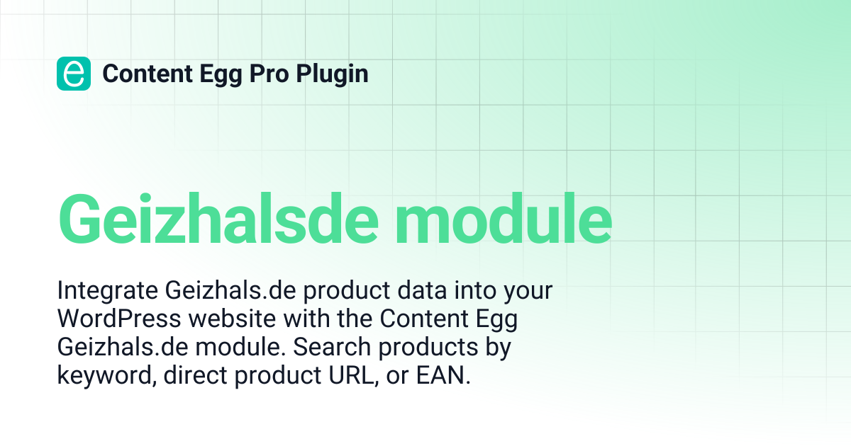Geizhalsde module | Content Egg Pro Plugin